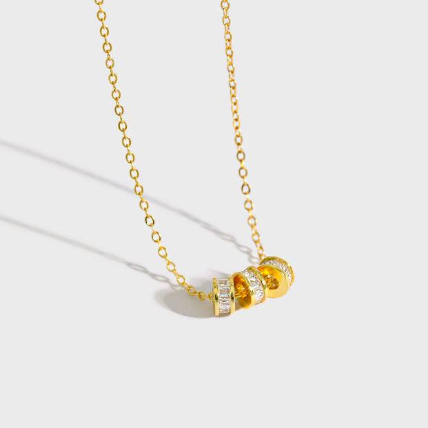 Spirits Unearth 18k Gold Plated Zirconia Necklace