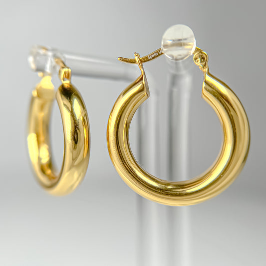 Spirits Unearth 18k Gold Plated Hoop Earrings