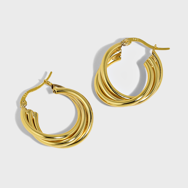 18k Gold Plated Hoop Earrings