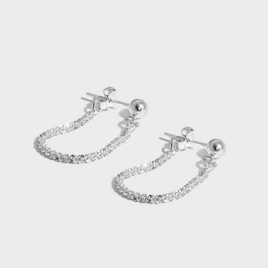 Spirits Unearth 18k Gold Plated Criss Cross Chain Earrings