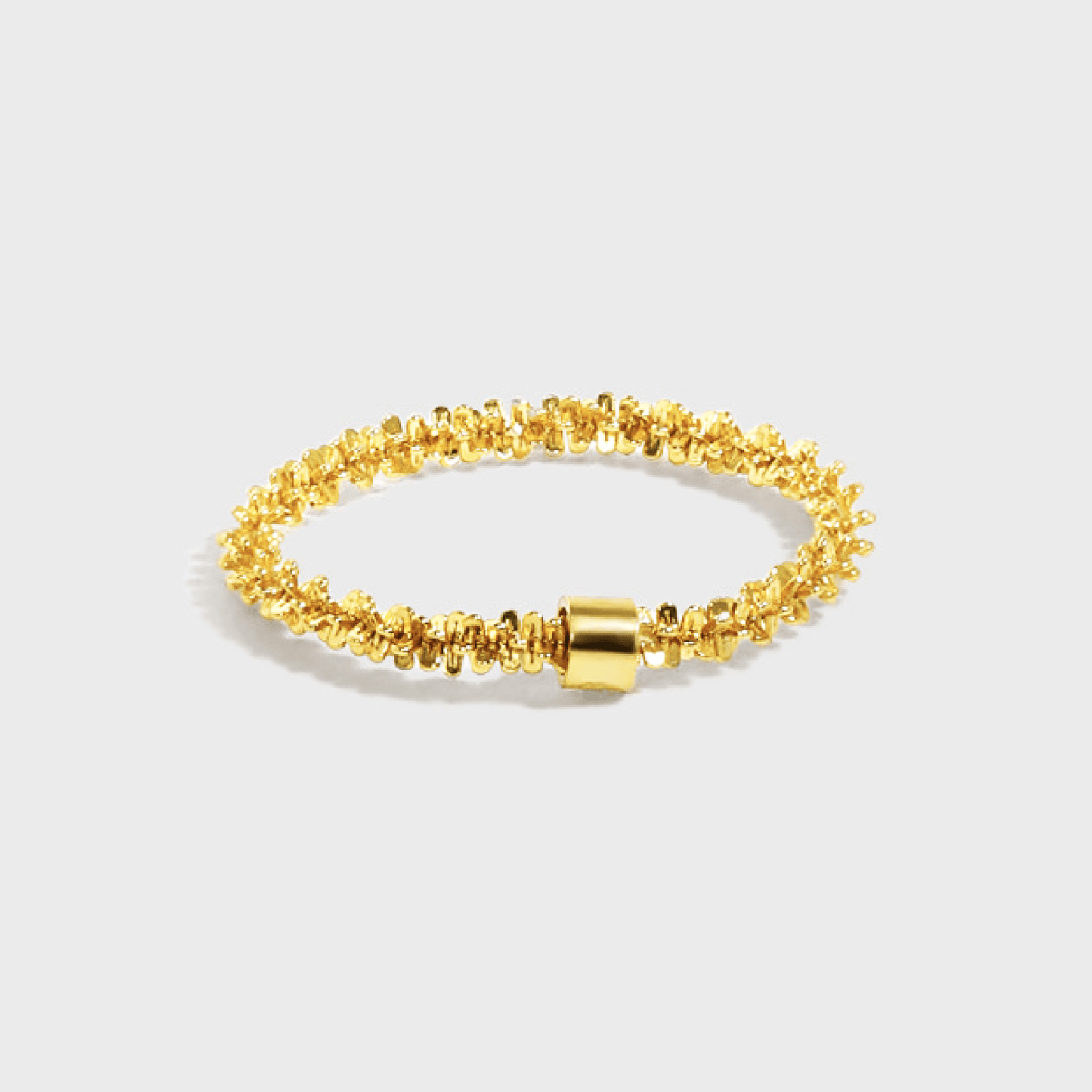 Spirits Unearth 18k Gold Plated Criss Cross Chain Ring