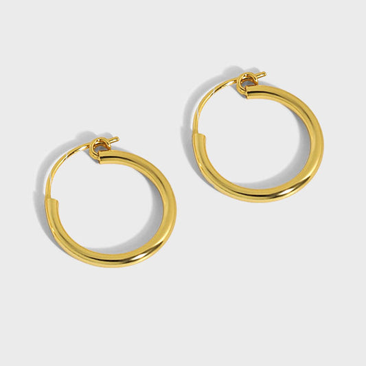 Spirits Unearth 18k Gold Plated Hoop Earrings