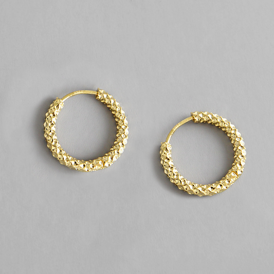 Spirits Unearth 18k Gold Plated Hoop Earrings
