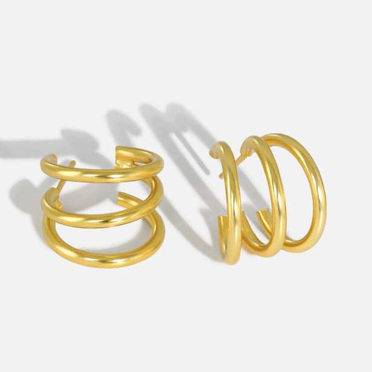 18k Gold Plated Hoop Earrings