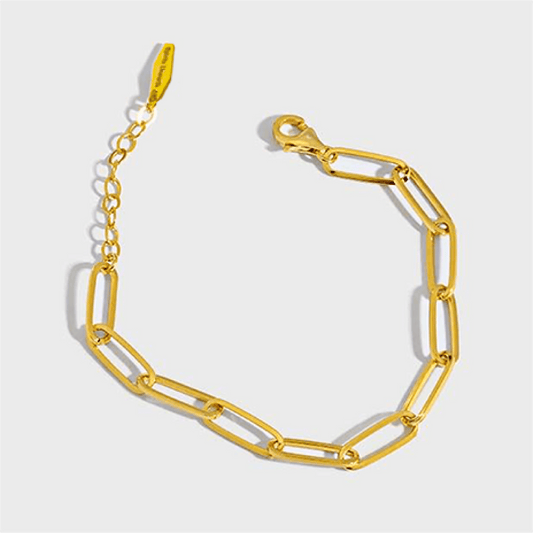 Spirits Unearth 18k Gold Plated Paperclip Bracelet